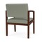Lesro Lenox Wood Wide Guest Chair Wood Frame, Walnut, OH Eucalyptus Upholstery LW1201 - alternate 3